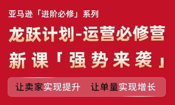 亚马逊进阶必修系列，龙跃计划-运营必修营新课，让卖家实现提升 让单量实现增长K叔网赚资源-网赚项目-副业赚钱-互联网创业-资源整合K叔网赚资源