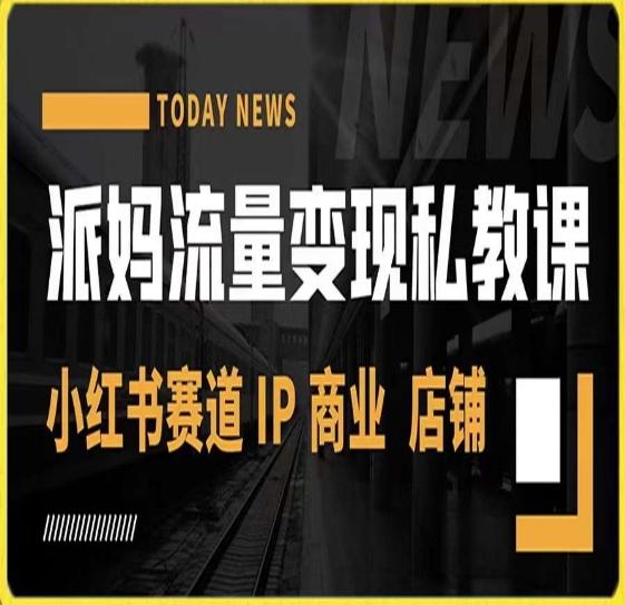 派妈流量变现私教课，小红书赛道IP  商业  店铺 K叔网赚资源-网赚项目-副业赚钱-互联网创业-资源整合K叔网赚资源