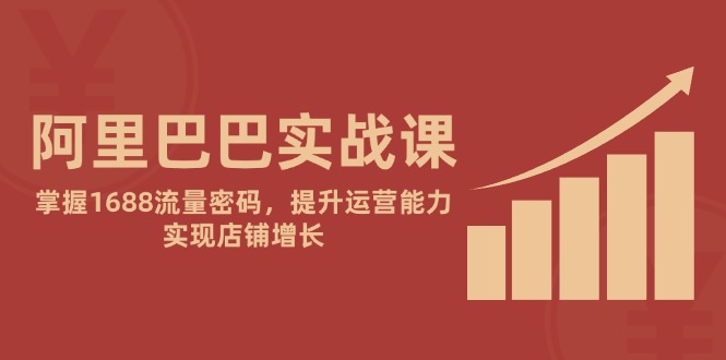 阿里巴巴实战课：掌握1688流量密码，提升运营能力，实现店铺增长K叔网赚资源-网赚项目-副业赚钱-互联网创业-资源整合K叔网赚资源