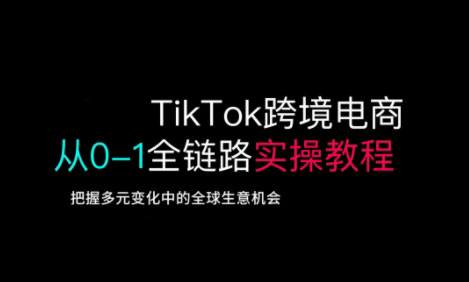 TikTok电商运营从基础到高阶全方位实操K叔网赚资源-网赚项目-副业赚钱-互联网创业-资源整合K叔网赚资源